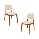 Ver imagem 1 de Kit 2 Cadeiras Madeira Maciça Estofada Miriti CabeCasa MadeiraOriginals