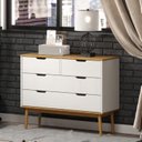 Ver imagem 1 de Cômoda 4 Gavetas em Madeira Maciça Linha Nórdica Yescasa