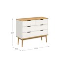 Ver imagem 3 de Cômoda 4 Gavetas em Madeira Maciça Linha Nórdica Yescasa