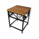 Ver imagem 2 de Banco Banquinho Quadrado Ferro e Madeira Artesanato Mineiro