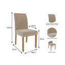 Ver imagem 2 de Cadeira Sala de Jantar Juliana Wood Kit 4 Un Madeirado/suede Nude Bege - Cimol