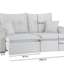 Ver imagem 3 de Sofá Retrátil e Reclinável Miami - Assento com Molas – 2.30 Mts