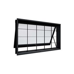Janela Maxim-ar Evidence em Aço com Grade Quadriculada 60x80 R120 - 1