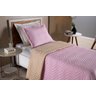 Colcha Cobre Leito Cama de Solteiro 2 Pç Dupla Face Acolchoado Microfibra Rosa e Bege - 2