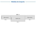 Ver imagem 4 de Cozinha Compacta Planejada 4 Peças 3 Aéreos 1 Balcão Soho CabeCasa MadeiraOriginals Cinza/Freijó/Grafite