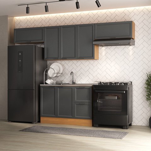 Cozinha Compacta 4 Peças 3 Aéreos 1 Balcão Soho CabeCasa MadeiraOriginals