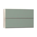 Ver imagem 1 de Armário Basculante Duplo 120cm 2 Portas Legno Crema C/Verde