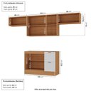 Ver imagem 3 de Cozinha Compacta Planejada 4 Peças 3 Aéreos 1 Balcão Soho CabeCasa MadeiraOriginals Branco/Freijó