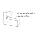 Ver imagem 2 de Prateleira de Madeira Branca 1,2x20x60cm com Suport Branco