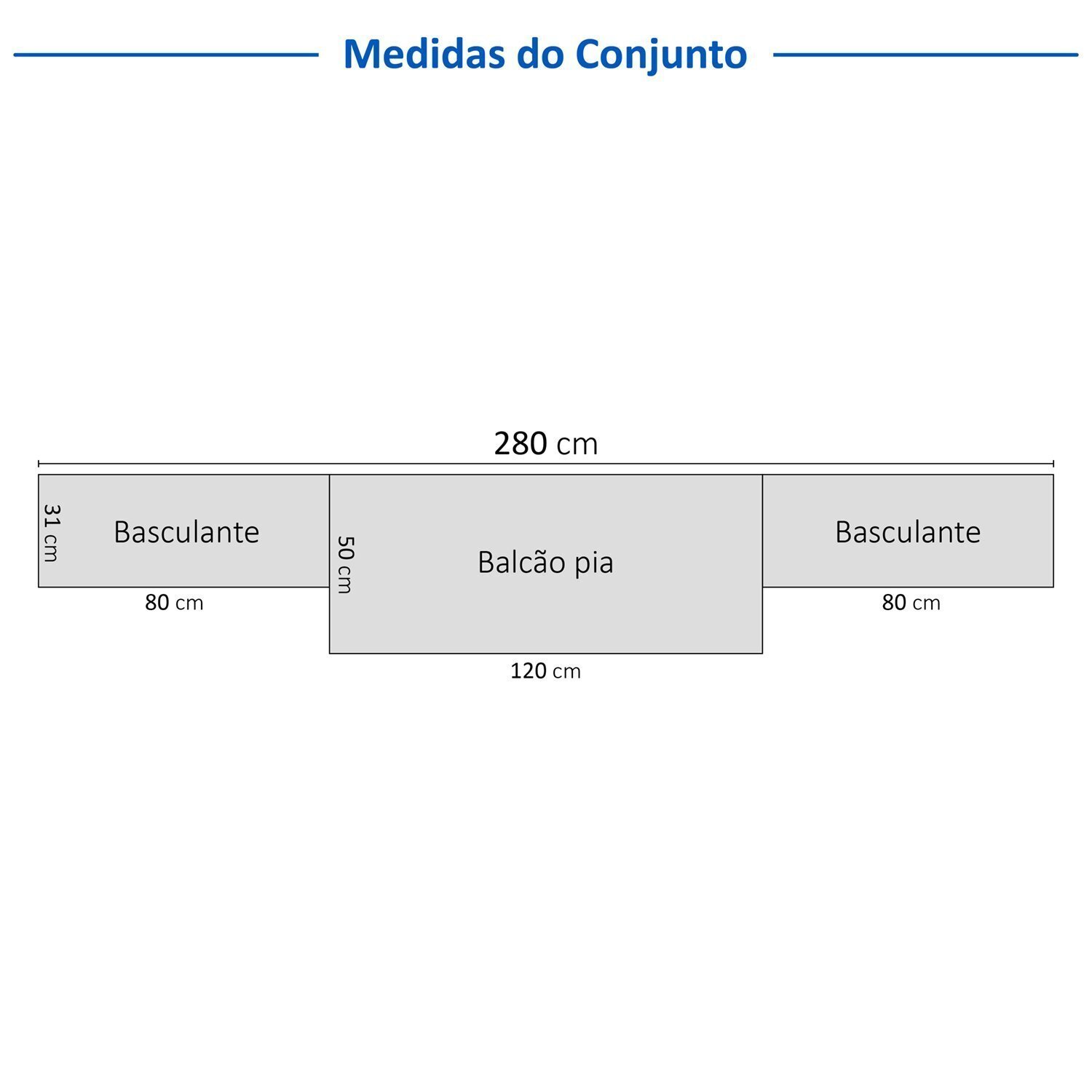 Cozinha Compacta 4 Peças 3 Aéreos 1 Balcão Soho Cabecasa Madeiramadeira - 3