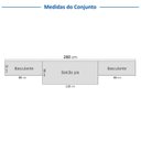 Ver imagem 4 de Cozinha Compacta Planejada 4 Peças 3 Aéreos 1 Balcão Soho CabeCasa MadeiraOriginals Cinza/Branco/Grafite