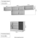 Ver imagem 3 de Cozinha Compacta Planejada 4 Peças 3 Aéreos 1 Balcão Soho CabeCasa MadeiraOriginals Cinza/Branco/Grafite
