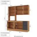 Ver imagem 3 de Cozinha Compacta Planejada 3 Peças 1 Paneleiro Duplo 1 Aéreo 1 Balcão Soho CabeCasa MadeiraOriginals Cinza/Freijó/Grafite