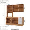Ver imagem 3 de Cozinha Compacta Planejada 3 Peças 1 Paneleiro Duplo 1 Aéreo 1 Balcão Soho CabeCasa MadeiraOriginals Branco/Freijó