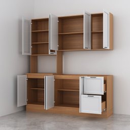Cozinha Compacta 3 Peças 1 Paneleiro Duplo 1 Aéreo 1 Balcão Soho CabeCasa MadeiraMadeira - 9
