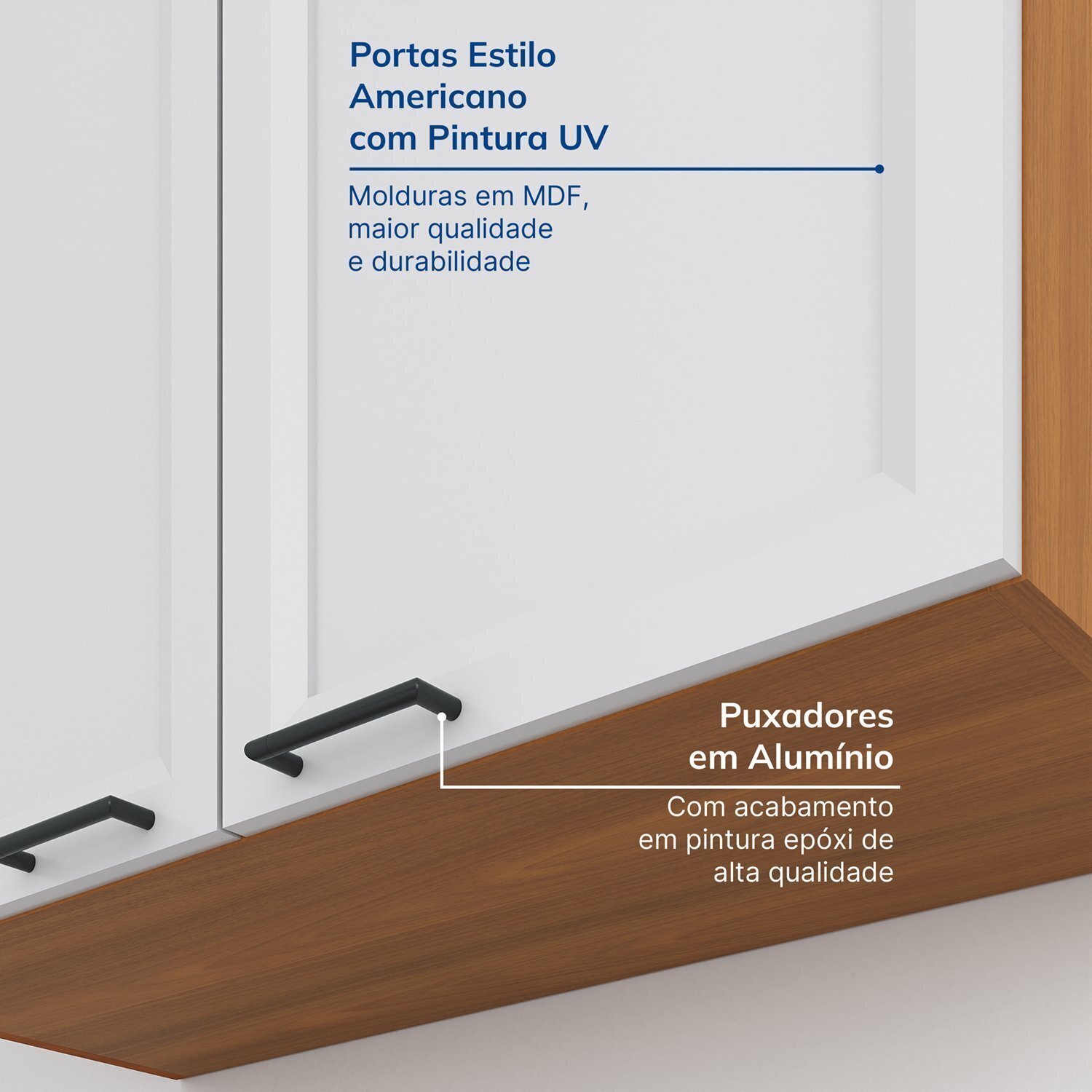 Cozinha Compacta 3 Peças 1 Paneleiro Duplo 1 Aéreo 1 Balcão Soho Cabecasa Madeiramadeira - 5