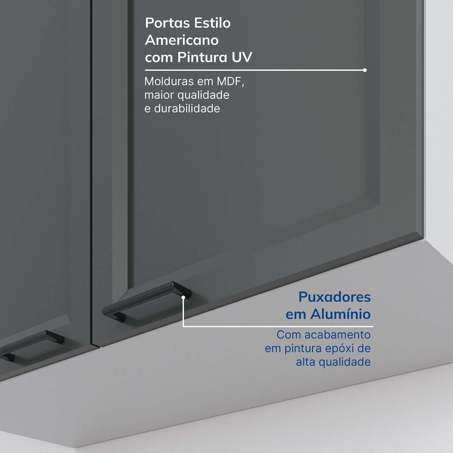 Cozinha Compacta 3 Peças 1 Paneleiro Duplo 1 Aéreo 1 Balcão Soho Cabecasa Madeiramadeira - 5