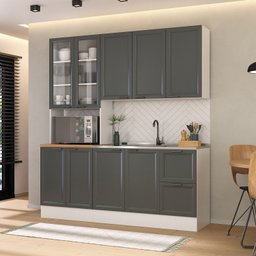 Cozinha Compacta 3 Peças 1 Paneleiro Duplo 1 Aéreo 1 Balcão Soho CabeCasa MadeiraMadeira - 1