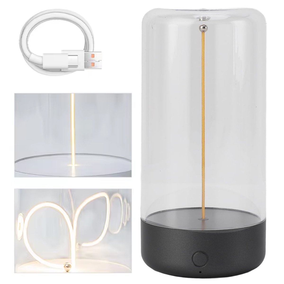 Luminaria Lampada Filamento Magnetica Minimalista Ajustavel Decoraçao Moderna Quarto Mesa Sala Escri