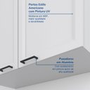 Ver imagem 6 de Cozinha Compacta Planejada 3 Peças 1 Paneleiro Duplo 1 Aéreo 1 Balcão Soho CabeCasa MadeiraOriginals Branco