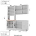 Ver imagem 2 de Cozinha Compacta 3 Peças 1 Paneleiro Duplo 1 Aéreo 1 Balcão Soho CabeCasa MadeiraOriginals