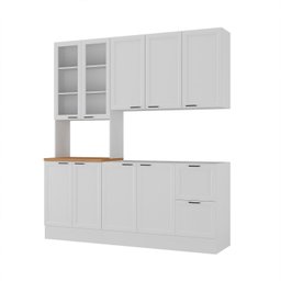 Cozinha Compacta 3 Peças 1 Paneleiro Duplo 1 Aéreo 1 Balcão Soho CabeCasa MadeiraMadeira - 8