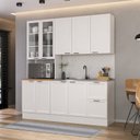 Ver imagem 1 de Cozinha Compacta Planejada 3 Peças 1 Paneleiro Duplo 1 Aéreo 1 Balcão Soho CabeCasa MadeiraOriginals Branco