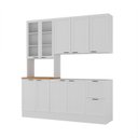 Ver imagem 2 de Cozinha Compacta Planejada 3 Peças 1 Paneleiro Duplo 1 Aéreo 1 Balcão Soho CabeCasa MadeiraOriginals Branco