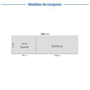 Ver imagem 4 de Cozinha Compacta Planejada 3 Peças 1 Paneleiro Duplo 1 Aéreo 1 Balcão Soho CabeCasa MadeiraOriginals Branco