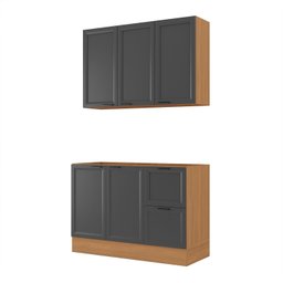 Cozinha Compacta 2 Peças 1 Aéreo 1 Balcão Soho CabeCasa MadeiraMadeira - 8
