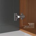 Ver imagem 5 de Cozinha Compacta Planejada 2 Peças 1 Aéreo 1 Balcão Soho CabeCasa MadeiraOriginals Cinza/Freijó/Grafite