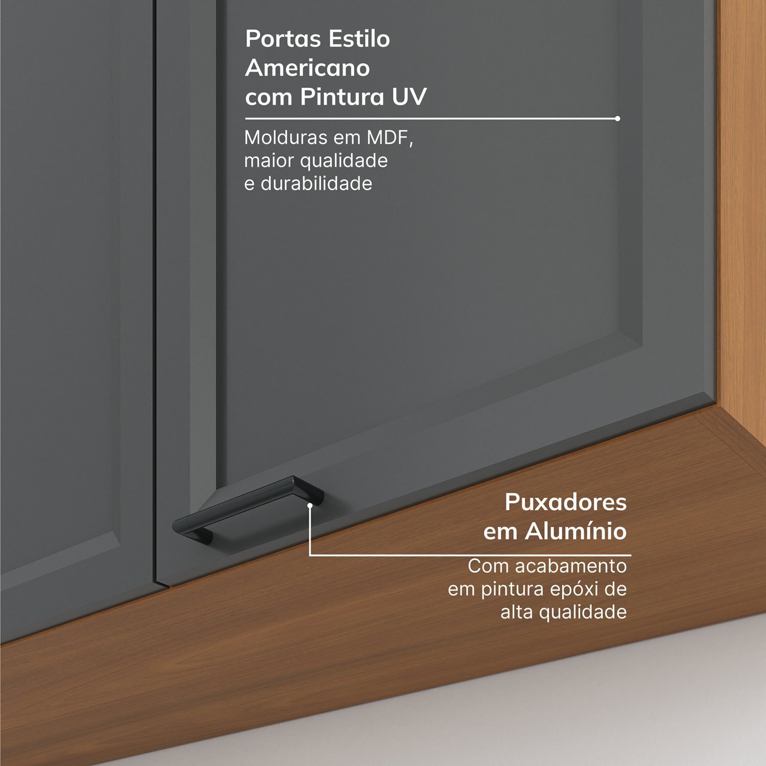 Cozinha Compacta 2 Peças 1 Aéreo 1 Balcão Soho Cabecasa Madeiramadeira - 5