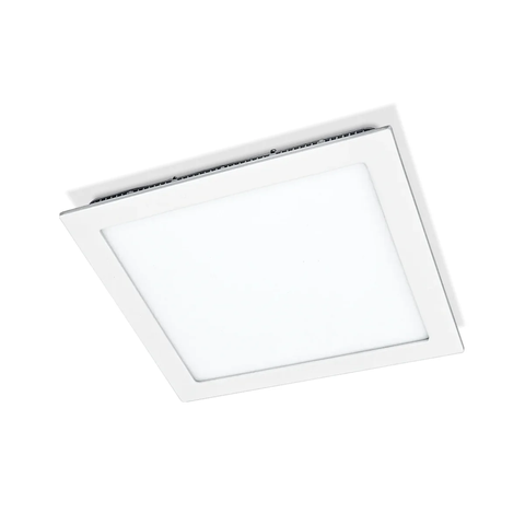 Kit 4 Luminária Plafon Embutir Quadrado 30x30 24w Led Backstage Cor:branco Quente