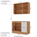 Ver imagem 3 de Cozinha Compacta Planejada 2 Peças 1 Aéreo 1 Balcão Soho CabeCasa MadeiraOriginals Branco/Freijó