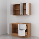 Ver mais imagens de Cozinha Compacta Planejada 2 Peças 1 Aéreo 1 Balcão Soho CabeCasa MadeiraOriginals Branco/Freijó