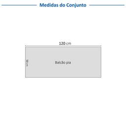 Cozinha Compacta 2 Peças 1 Aéreo 1 Balcão Soho Cabecasa Madeiramadeira - 3