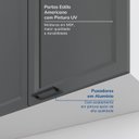 Ver imagem 6 de Cozinha Compacta Planejada 2 Peças 1 Aéreo 1 Balcão Soho CabeCasa MadeiraOriginals Cinza/Branco/Grafite