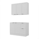 Ver imagem 2 de Cozinha Compacta Planejada 2 Peças 1 Aéreo 1 Balcão Soho CabeCasa MadeiraOriginals Branco