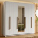 Ver imagem 1 de Guarda-Roupa Casal 8 Portas Batentes com Espelho Saturno Madesa
