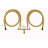 kit duplo gás encanado fogão forno valv 90º mang 1,2 metros - 1