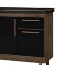 Ver imagem 3 de Gabinete de Cozinha Avelato 3 Portas Armário de Pia 114cm:Avelato/Preto