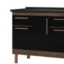 Ver imagem 2 de Gabinete de Cozinha Avelato 3 Portas Armário de Pia 114cm:Avelato/Preto