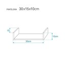 Ver imagem 3 de Prateleira Kit 2 U 30x15cm MDP Suporte Invisível Organizador Casa Cinza Claro Mercado 30cm