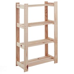 Estante Tramontina Modulare em Madeira Pinus com Acabamento Natural com 4 Prateleiras Tramontina - 1