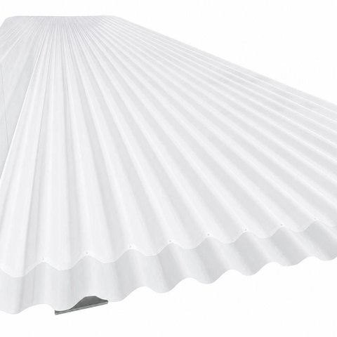 Telha de Policarbonato Onda Alta Translúcida Proteção UV Leitosa Ajover 110cm