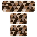 Ver imagem 1 de Kit de 3 Tapetes para Cozinha Geométrico Brown Capa de Almofada