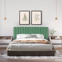 Ver imagem 1 de Cabeceira Painel Estofada para Cama Box 140 Cm - Palito - Verde Menta