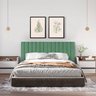 Cabeceira Painel Estofada para Cama Box 140 Cm - Palito - Verde Menta - 1