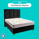 Ver imagem 4 de Conjunto Cama Box Bau Preto Casal + Colchão D20 D20 Inducol + Cabeceira
