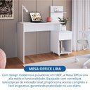 Ver imagem 6 de Escrivaninha Mesa Escritório 1 Gaveta Complemento